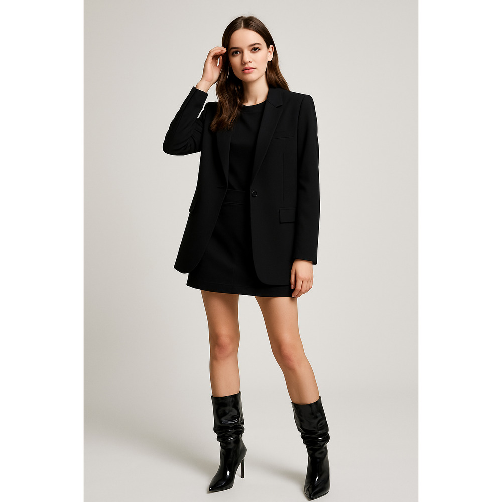 Paris Texas Slouchy Stiletto Boots Black Patent Leather Size 38